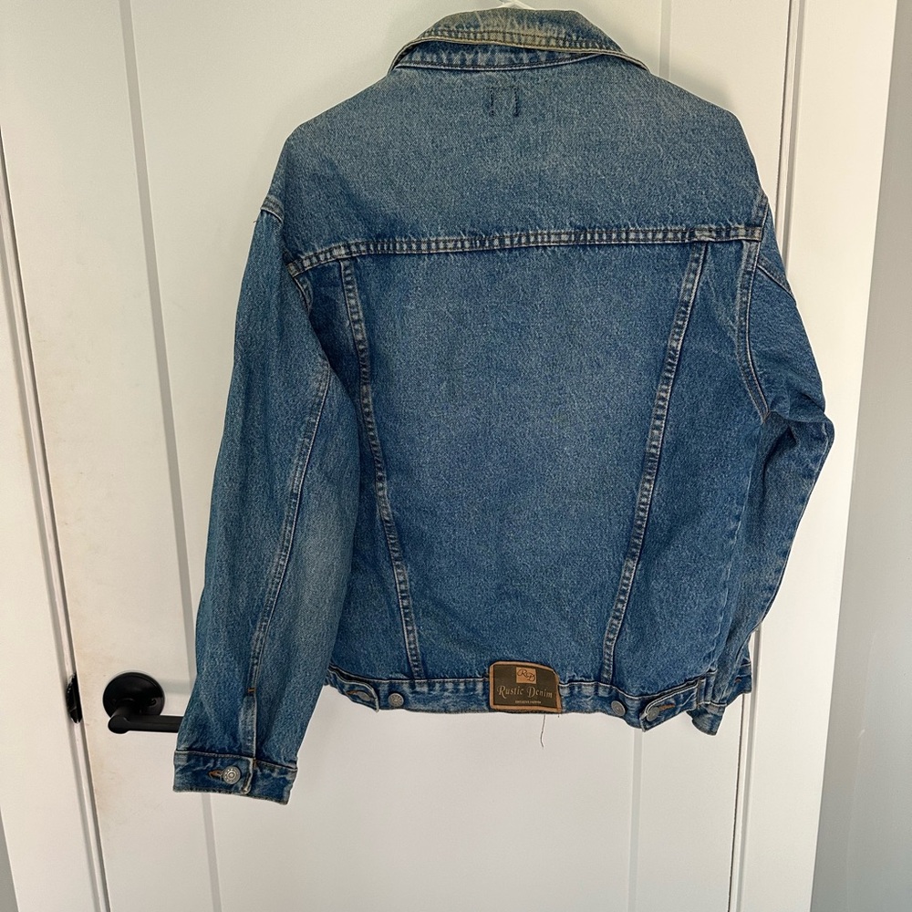 Vintage Rustic Denim Blue Jean Jacket - Picture 3 of 3
